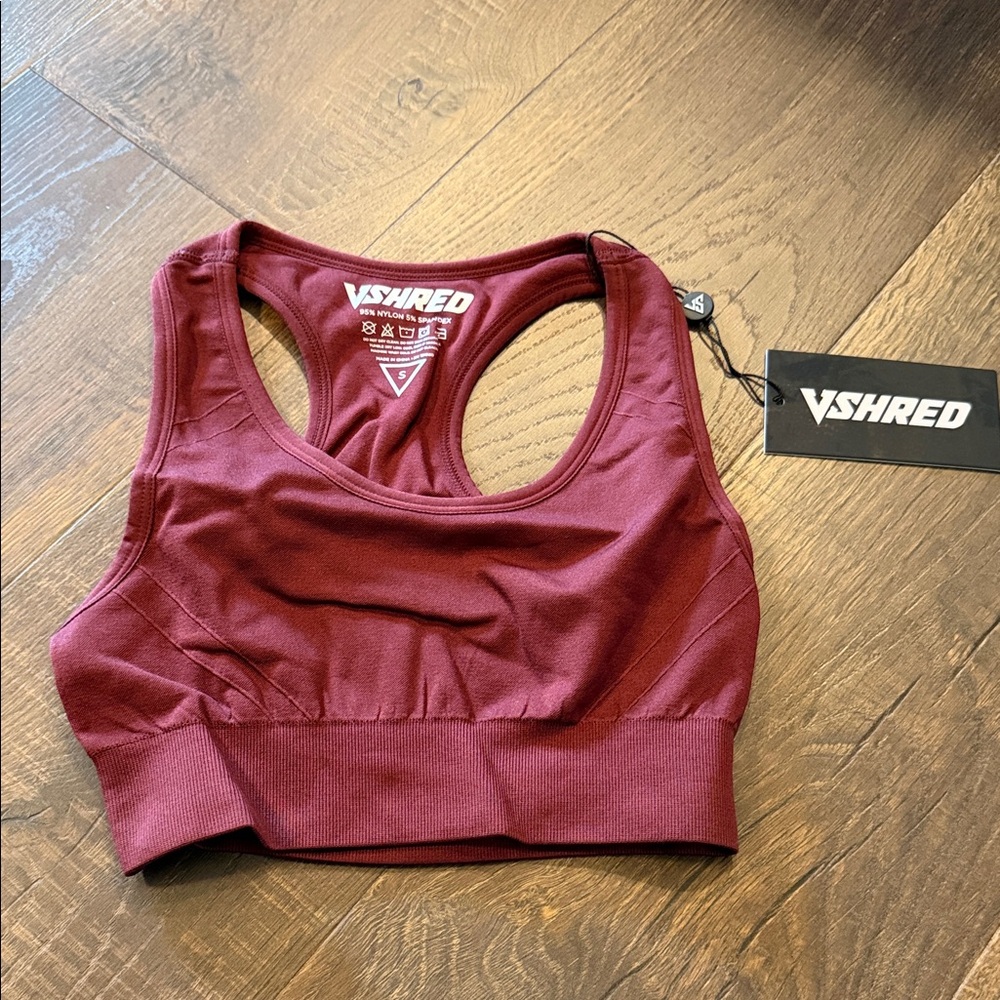 NWT VSHRED Women's Maroon Sports Bra